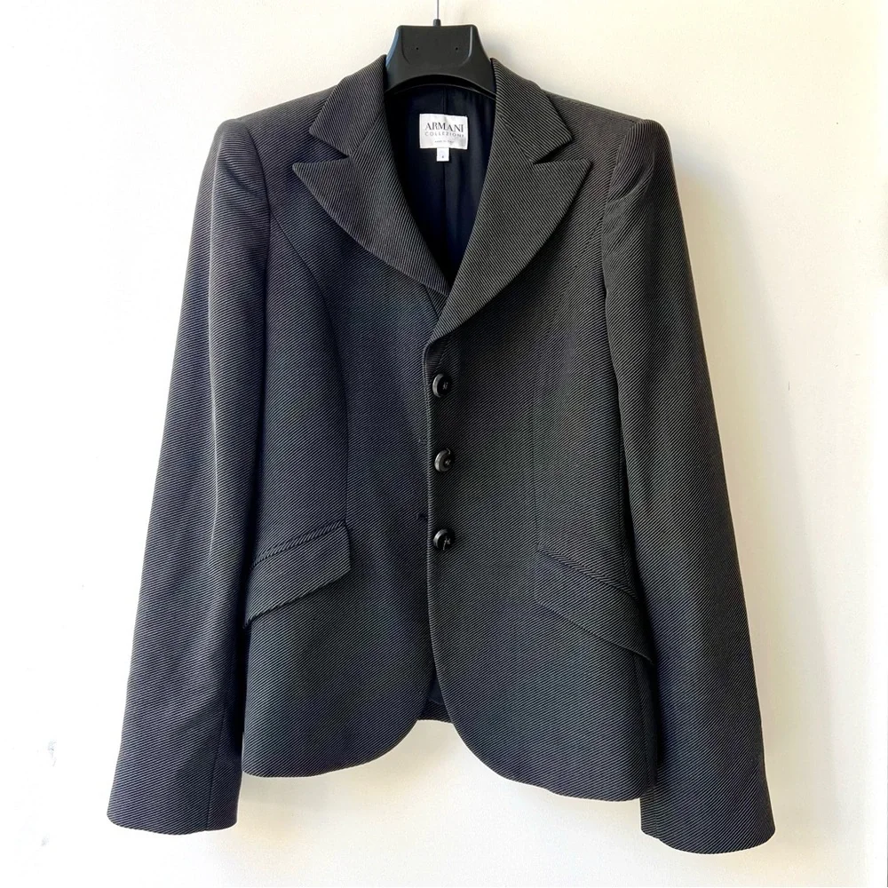 Armani Collezioni Vintage Y2K Fitted Blazer - Office Siren Corpcore Boardroom - Picture 4 of 15